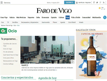 Tablet Screenshot of ocio.farodevigo.es